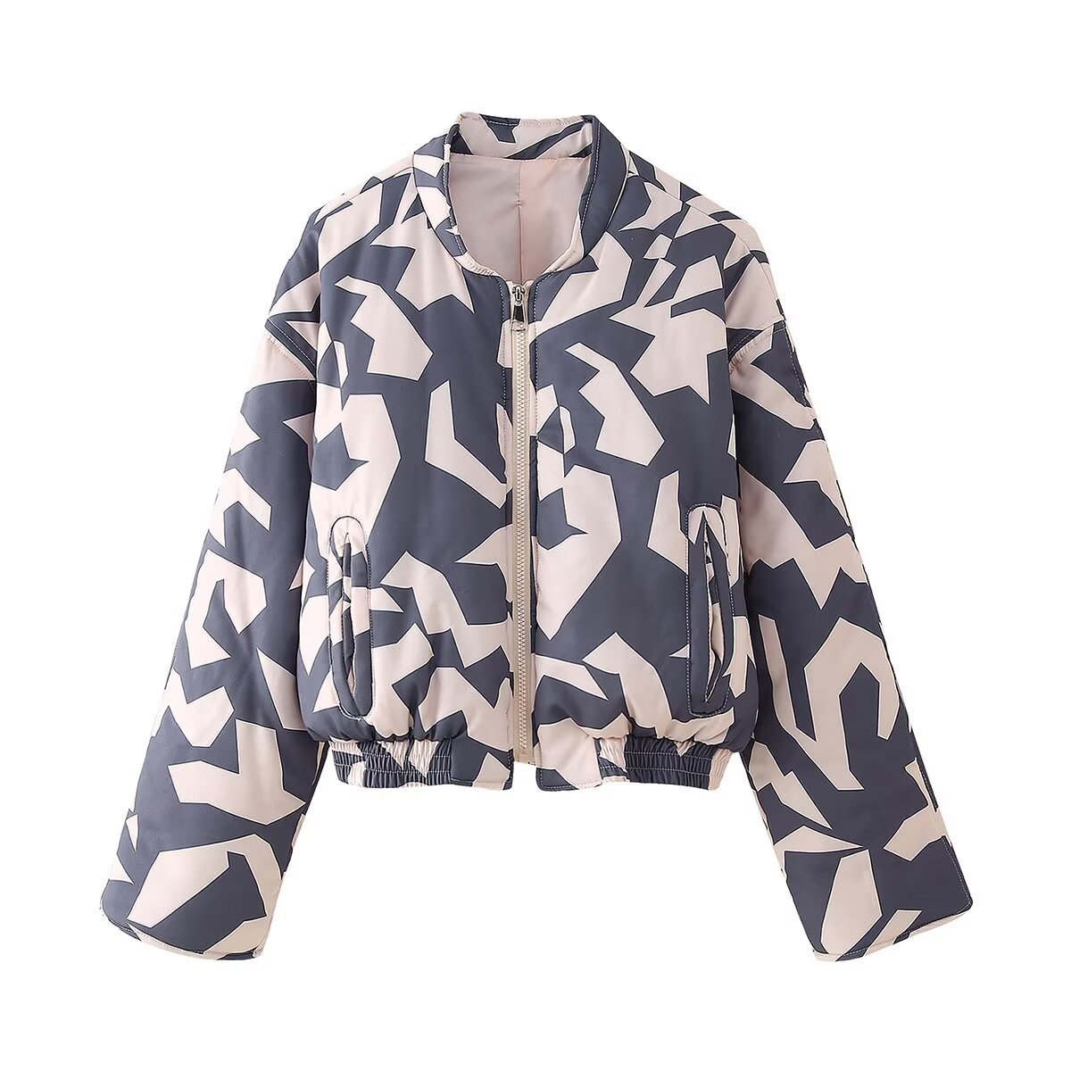 Versatile Casual Zip-up Long-sleeve Cotton Jacket