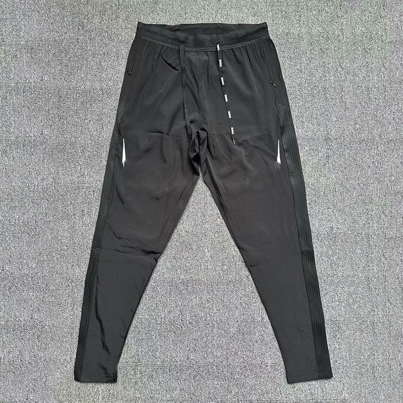 Sports Training Leggings With Long Spliced Panels Quick-drying Fabric Ultra-energetic For Outdoor Activities