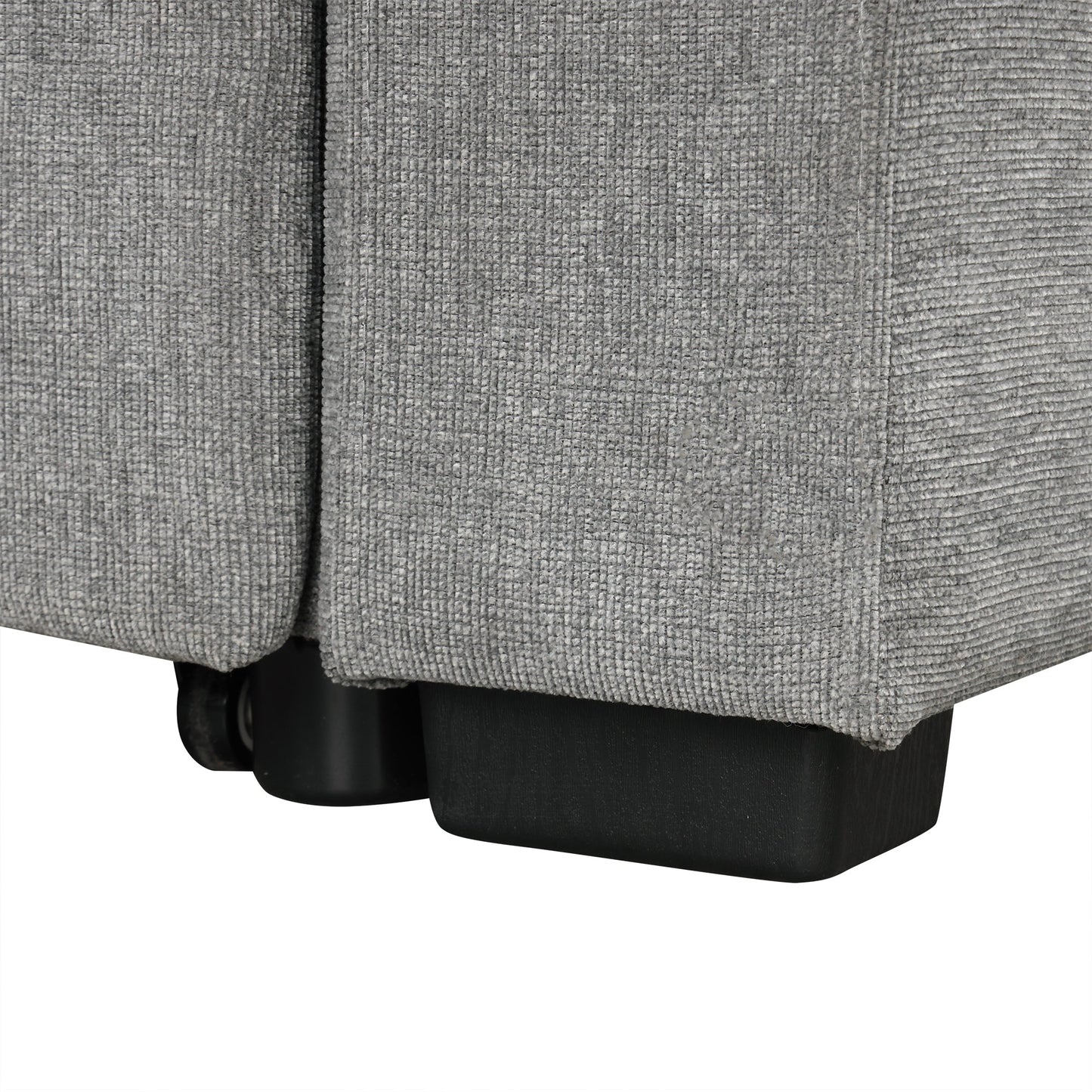 84" Sectional Sofa Convertible Pull-Out USB Gray