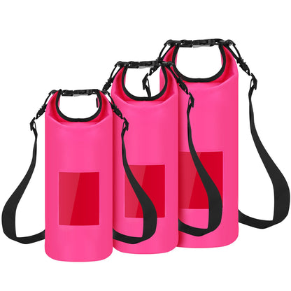 Floating Waterproof Dry Bag Floating Dry Sacks with Observable Window 10L Roll Top Lightweight Dry Storage Bag for Kayaking Rafting Boating Swimming C