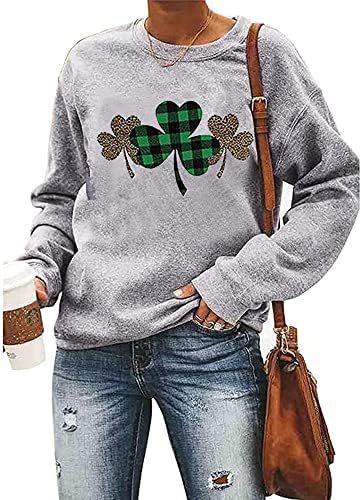 Womens Printed Long Sleeve Pullover Top