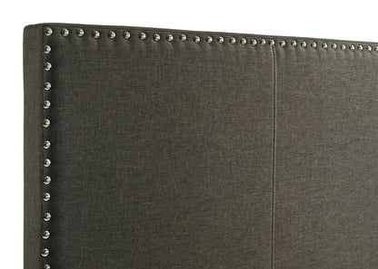 Boyd Upholstered Twin Panel Bed Charcoal