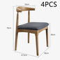 Household Solid Wood Simple Dining Table And Chairs