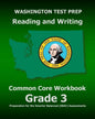 WASHINGTON TEST PREP Reading and Writing Common Core Workbook Grade 3: Preparation for the Smarter Balanced (SBAC) Assessments - Paperback
