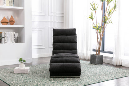 Luxury Upholstered Chaise Lounge, Vibration Relaxation, Fixed Back Recliner