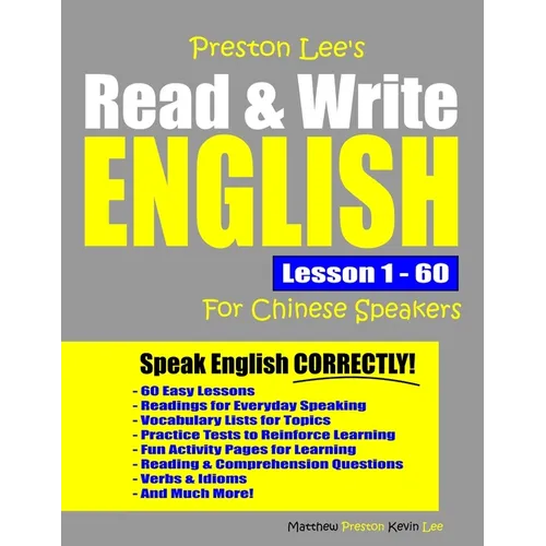 Preston Lee's Read & Write English Lesson 1 - 60 For Chinese Speakers - Paperback