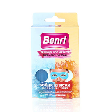 Benri Thermo Gel Eye Mask: Reusable Hot & Cold Compress for Puffy Eyes, Dark Circles & Dryness Relief