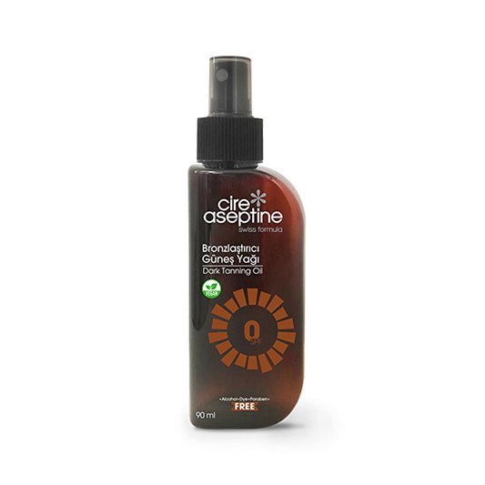 Cire Aseptine Bronzing Tanning Oil - Carrot & Coconut Oil, Aloe Vera - Rapid Sun Tan Accelerator, 0 SPF - 90ml