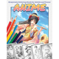 Anime Grayscale Coloring Book for Adults and Teens - Paperback