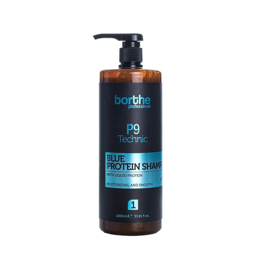 Borthe Borthe Professional P9 Technic Blue Protein Shampoo 1000ml - Nourishing Hair Care for Professionals
