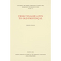 From Vulgar Latin to Old Provençal - Paperback