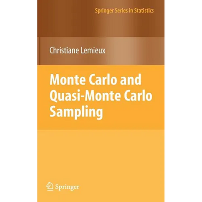Monte Carlo and Quasi-Monte Carlo Sampling - Hardcover