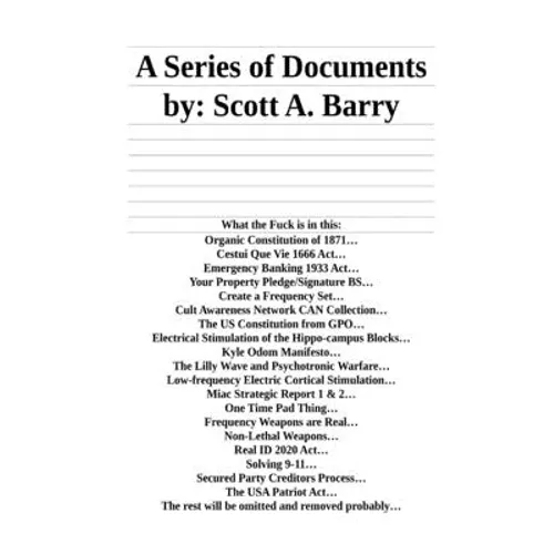 A Series of Documents - Paperback
