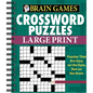 Brain Games - Crossword Puzzles - Large Print (Green) - Spiral