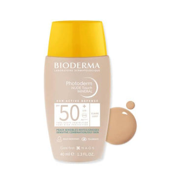 Bioderma Photoderm NUDE Touch SPF50+ Light 40 ml - Sunscreen with Makeup Effect for Oily & Combination Skin