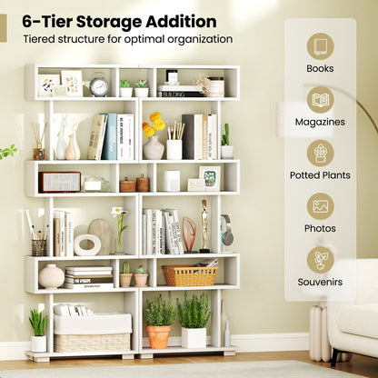 6-Tier Bookcase with Anti-Tipping Kit