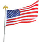 6-Foot Deluxe U.S. Flag Pole Set with Golden Eagle Top by Americana