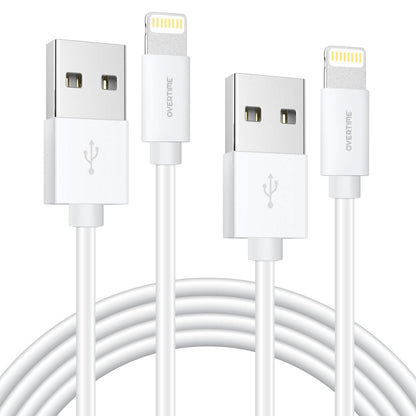 6 Ft./10 ft. Overtime Apple MFi Certified iPhone Charger Lightning Cable Pack