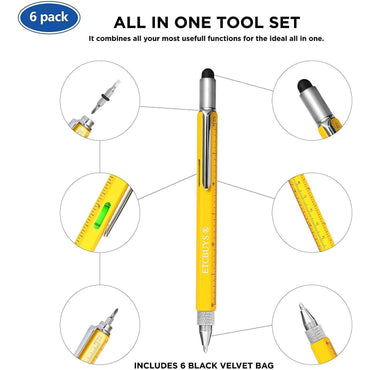 6-Pack: 6-in-1 Multi-Functional and Sturdy Aluminum DIY Tool