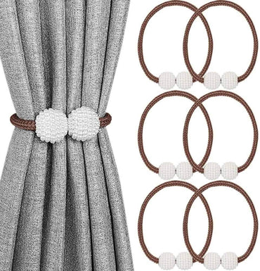 6-Pack: Magnetic Curtain Tiebacks, Decorative Curtain Holdbacks