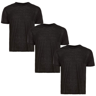 6-Pack: Men's Tagless Black Short Sleeve Shirt