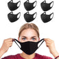6-Pack: Reusable Washable Non-Medical Black Masks
