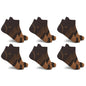 6-Pairs: Ultra V-Striped Ankle Compression Socks