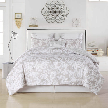 6-Piece: Kensie Oversized Queen Floral Comforter Set