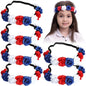 6-Piece: Patriotic Flower Headbands