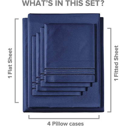 6-Piece Set: Hotel Luxury Bed Sheets
