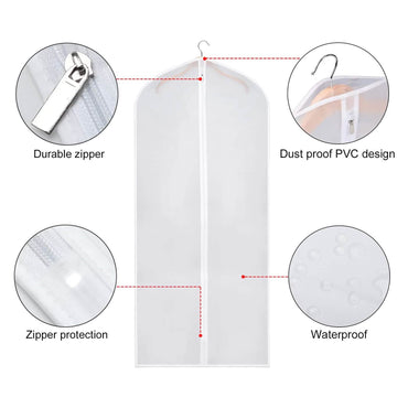 6-Pieces: Zilink Clear Garment Bag Dress Bags