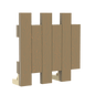 Wooden Fence (Dark Tan) - Custom Printed - Made with LEGO® Parts
