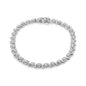 Diamond Spiral Wave Tennis Bracelet in Sterling Silver – 1 Cttw, 7 Inch