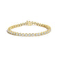 Bezel Set Round Diamond Tennis Bracelet in 10K Yellow Gold – 8.00 Cttw