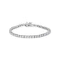 Classic Natural Diamond Tennis Bracelet in Rhodium-Plated 10K White Gold – 6 Cttw