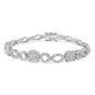 Diamond Alternating Circle & Marquise Link Bracelet in 10K White Gold – 3.00 Cttw
