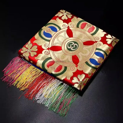 Tibetan Cross Vajra Embroidered Offering Cloth