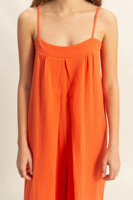 HYFVE Double Gauze Super Flowy Cami Jumpsuit