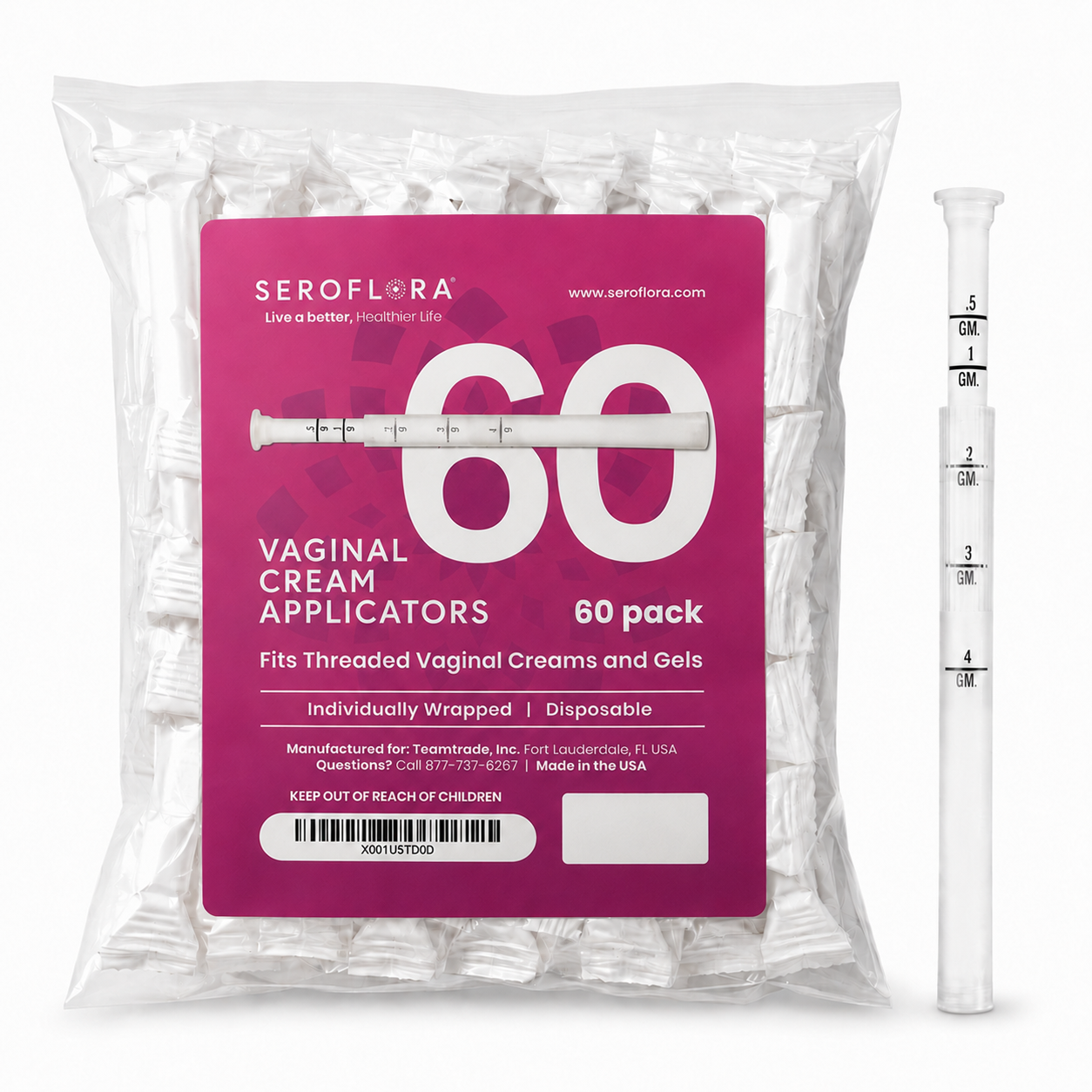 Disposable Vaginal Cream Applicators  for Premarin, Estace & many others (15ct)