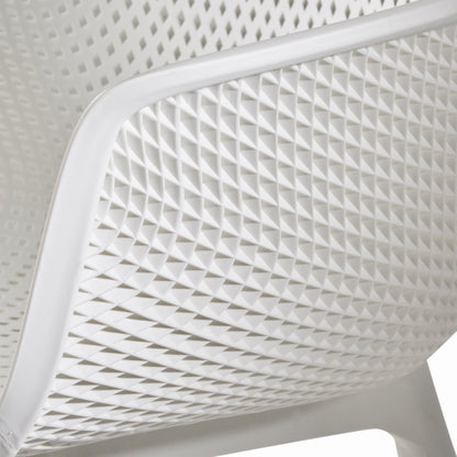 Accent Chair Minimalist White Polypropylene Diamond 24