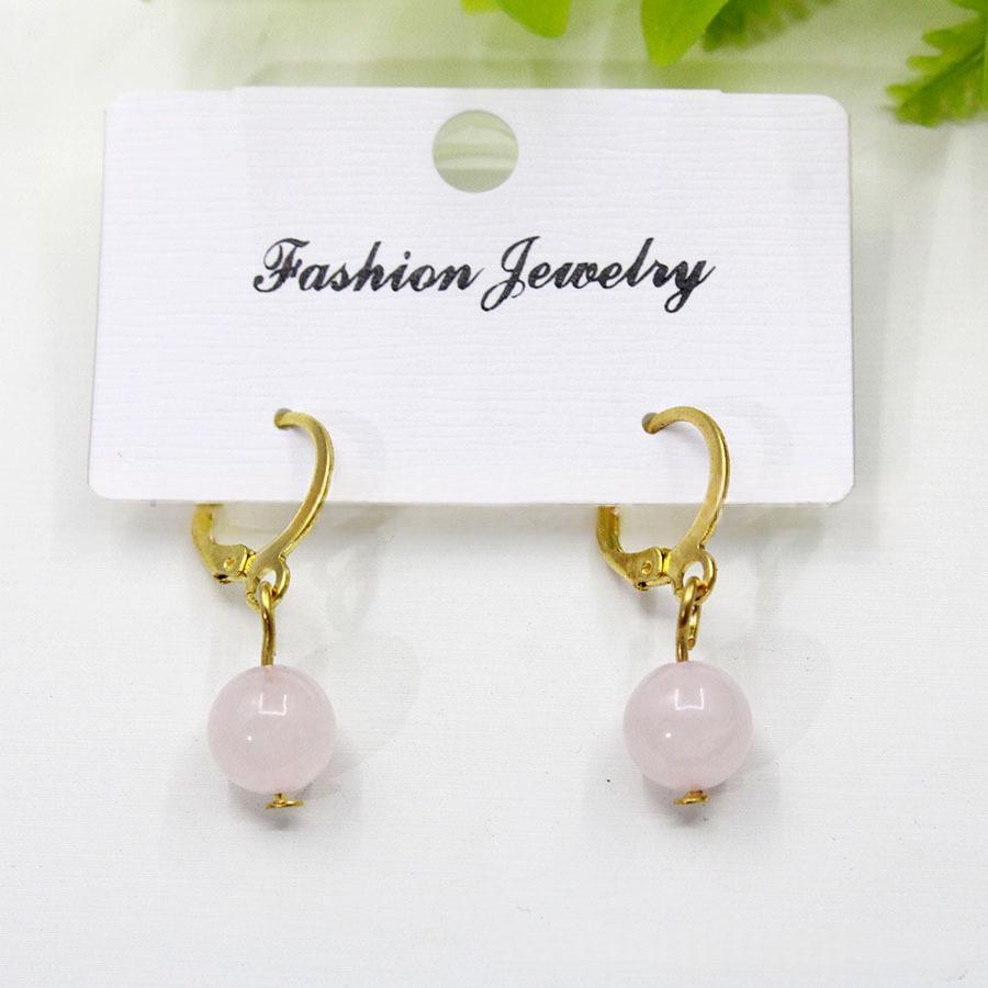 Natural Stone Silver Glittering Amethyst Earrings