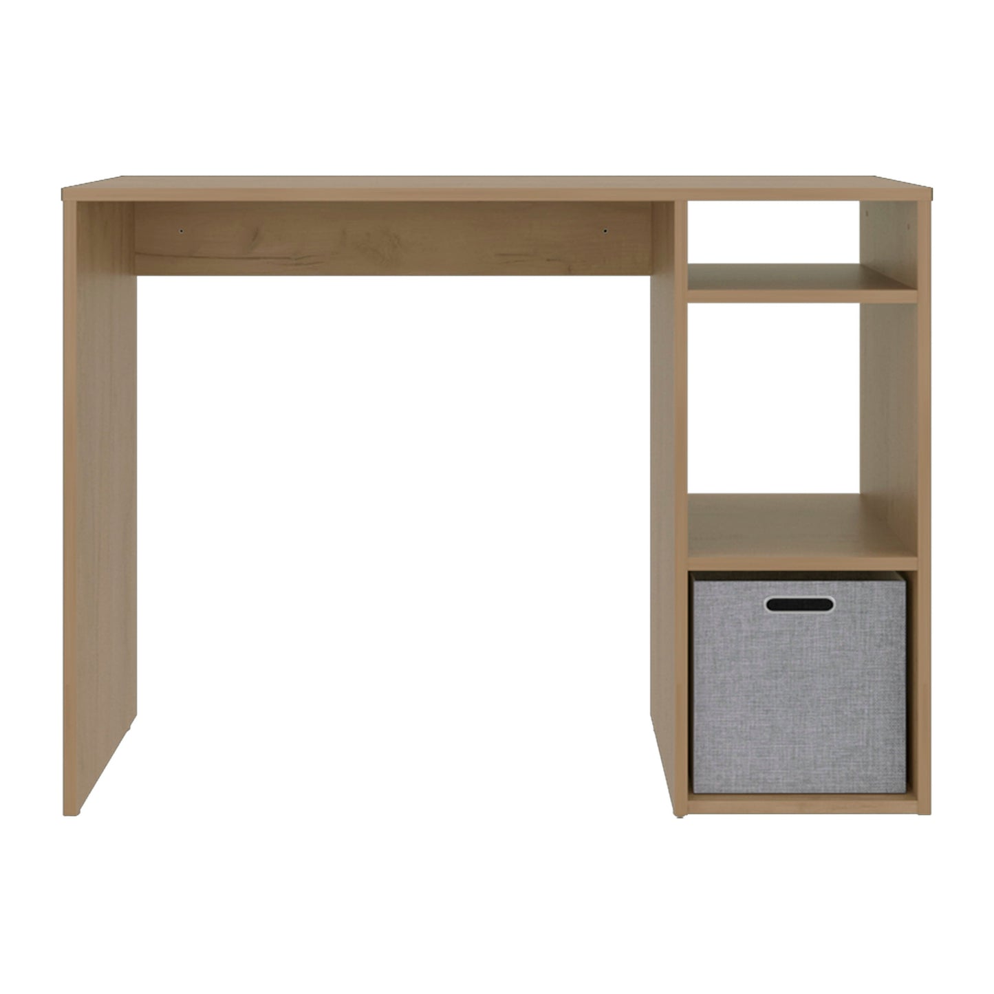 Compact Computer Desk with 3-Tier Side Open Storage Shelves, Manufactured Woo...