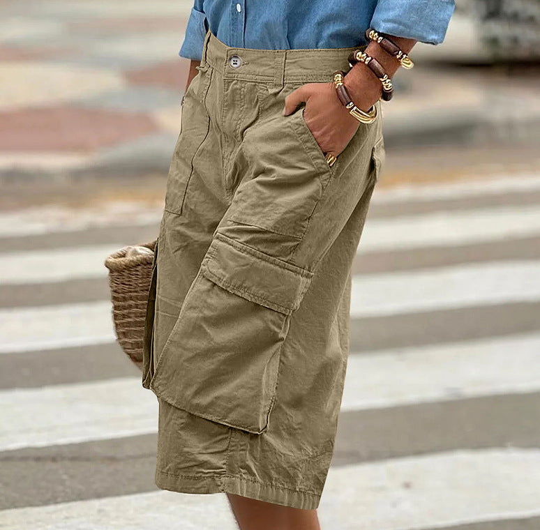 Three-dimensional Work Pants With Multiple Pockets And A 78 Length