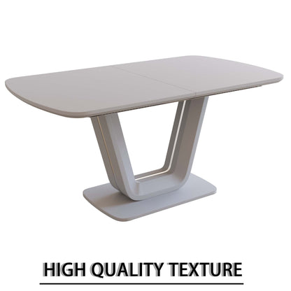 62.99-78.74' expandable dining table set for 2-8 people, equipped with 4 PU