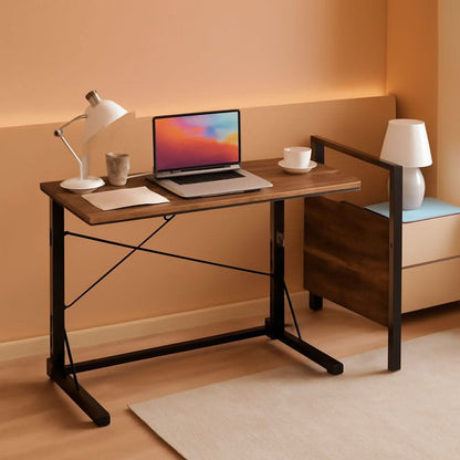 31.5 Inch Collapsible Tray Desk Rustic Brown Premium Finish