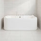 Nuvia 61-Inch 2-Person Acrylic Whirlpool Massage Bathtub With 16 Water Jets And LED Lights (SAK15780)