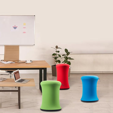ADHD Wobble Stool, Yoga Ball Chair, Ergonomic Active Sitting Stool for Adults,Kids, Improves Focus, Posture Balance Adjustable Height, Non-Slip Base for Home, School, Exercise, Yoga (Red)
