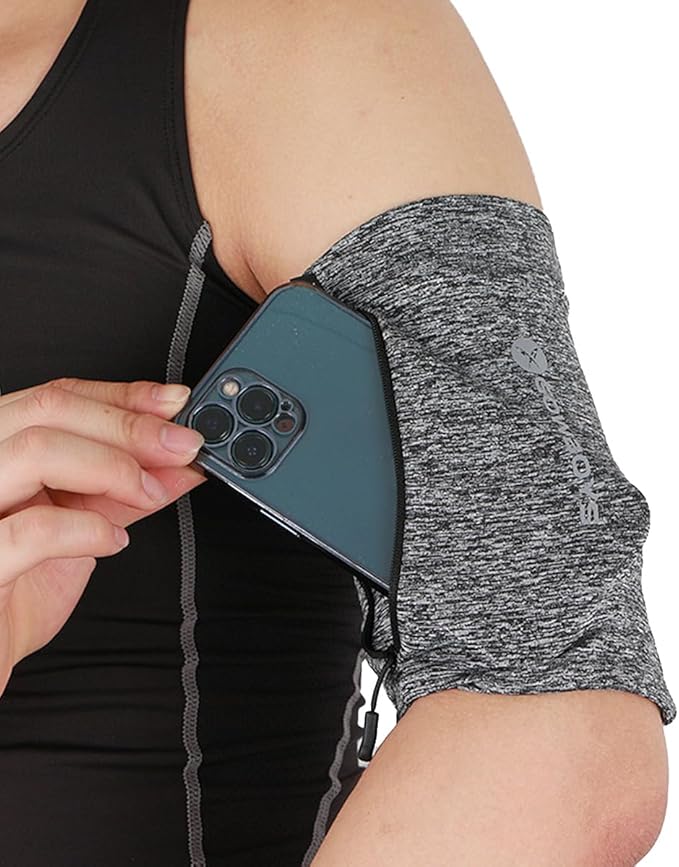 Running Phone Armband for Men Women,Universal Arm Bands for Phones Below 8 Inches,Waterproof Cell Phone Armband for Hiking,Running,Cycling,Climbing(Grey M)