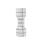 Modern Simple Nordic Creative Home White Ceramic Vase Fashion Stripe Handicraft Ornament Home Decoration