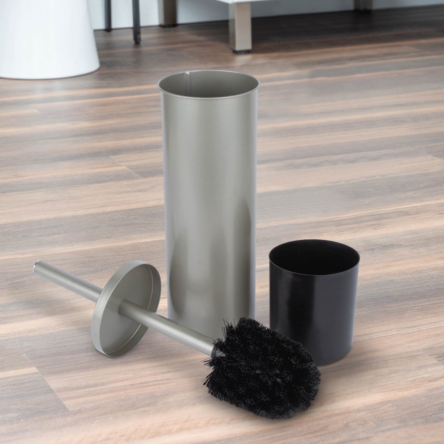 Toilet Brush and Holder (Brushed Nickel Finish)